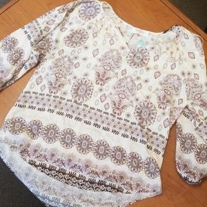 Renee  C Mati Billow Sleeve Top